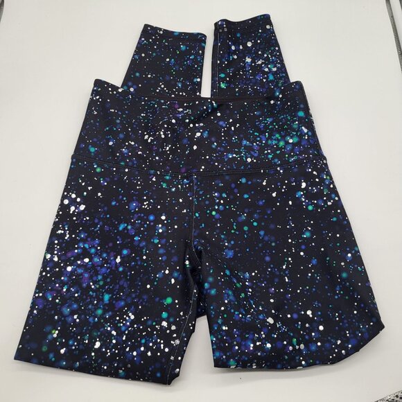 OLD NAVY ACTIVE POWERSOFT HIGH RISE 7/8 LEGGING GO DRY SMALL BLACK FOIL DAMASK - Picture 2 of 8